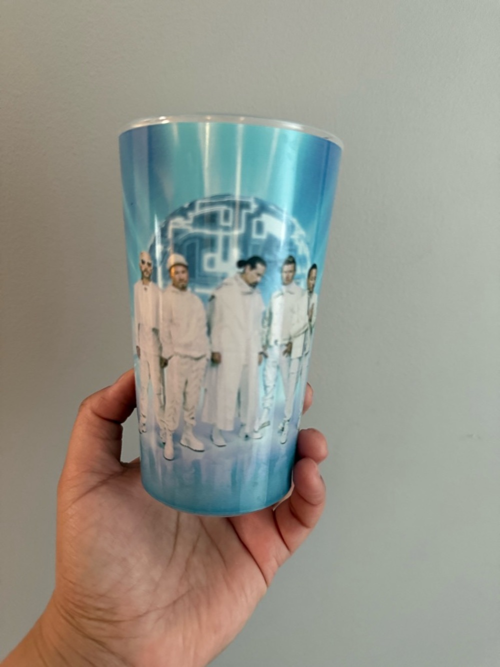 Backstreet Boys Sphere Tour Plastic Tumbler - Blue Photo Design - BSB
